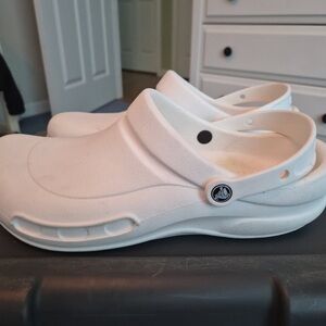 CROCS Black and White Slip-Resistant Clogs